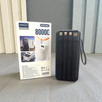 KAMAL 80000mAh Power Bank 44W Super Fast Charge with Built-In Cables, LED Display, Type-C Lightning Micro USB – Model KPB-082