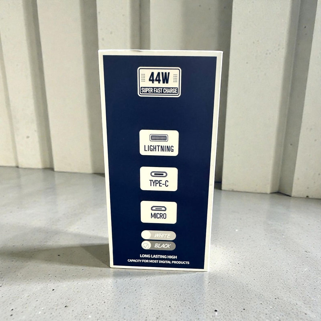 KAMAL 80000mAh Power Bank 44W Super Fast Charge with Built-In Cables, LED Display, Type-C Lightning Micro USB – Model KPB-082