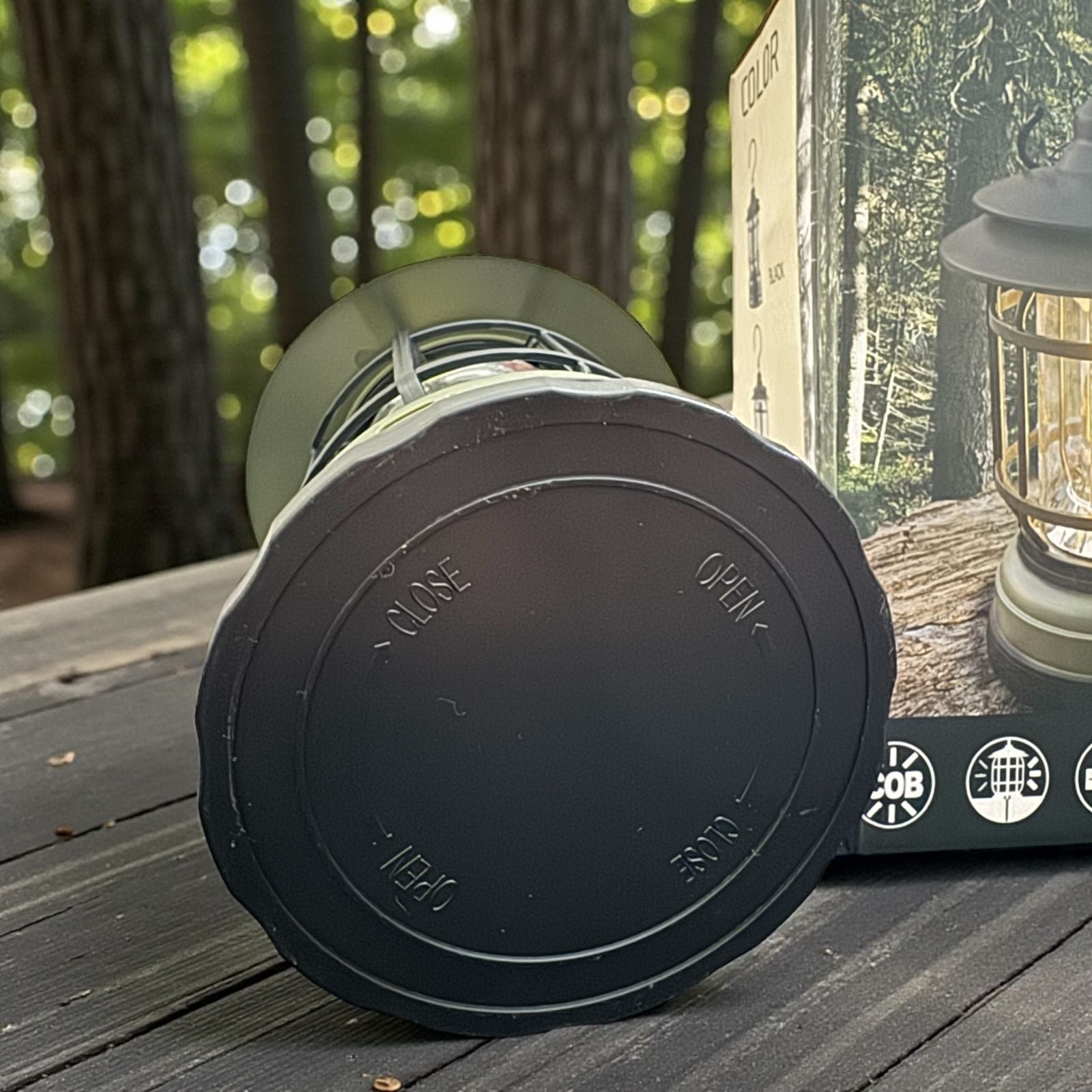 Rechargeable LED Camping Lantern – Vintage Outdoor Tent Light with Hanging Hook