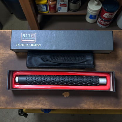 5.11 Tactical Baton | Heavy-Duty Non-Slip Grip Baton with Carry Pouch
