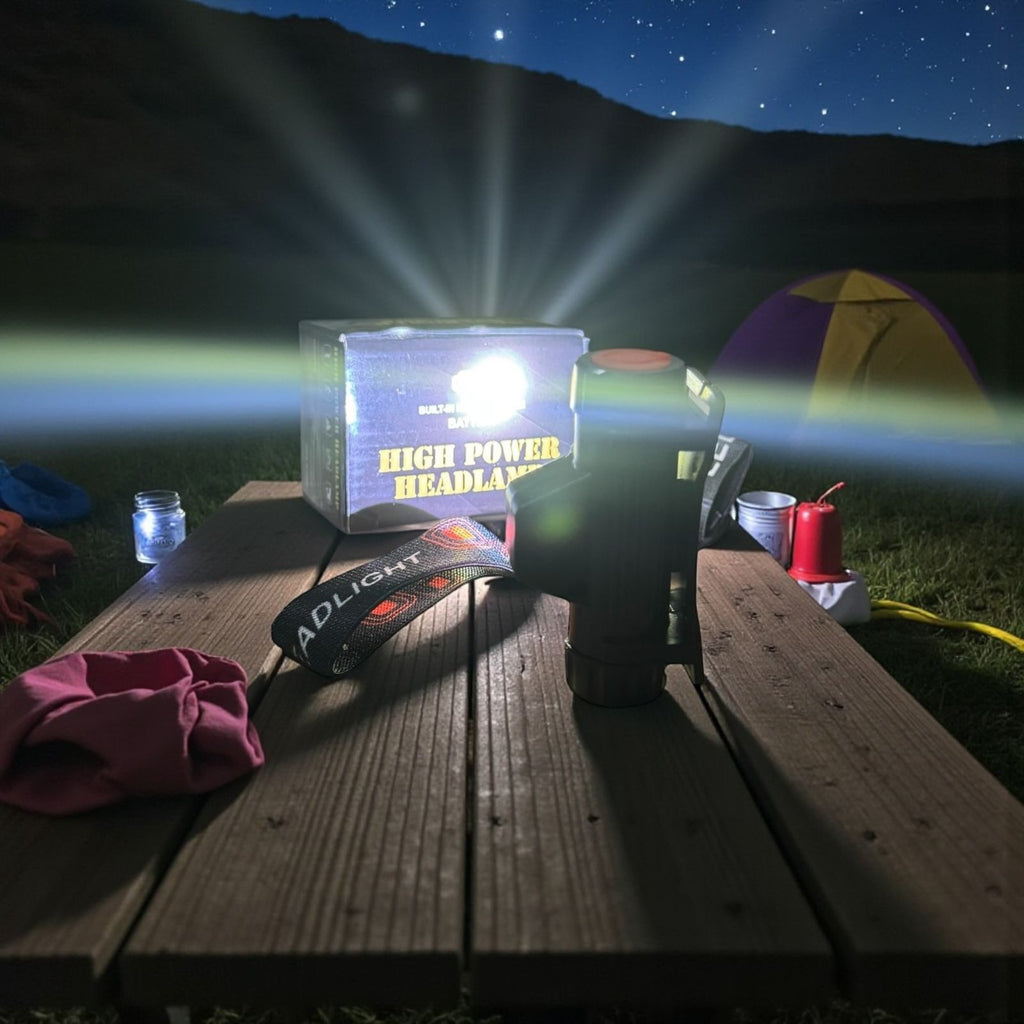 High Power Rechargeable LED Headlamp – Ultra Bright Headlight for Camping, Fishing & Night Work