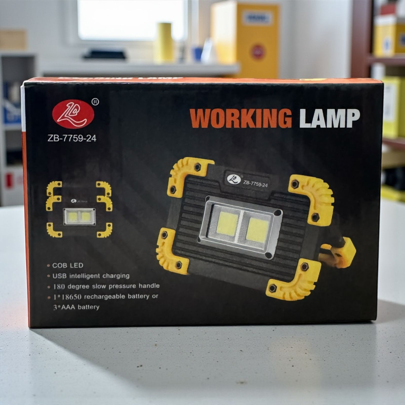 Rechargeable COB LED Work Light – Portable High Power Working Lamp for Camping & Emergency