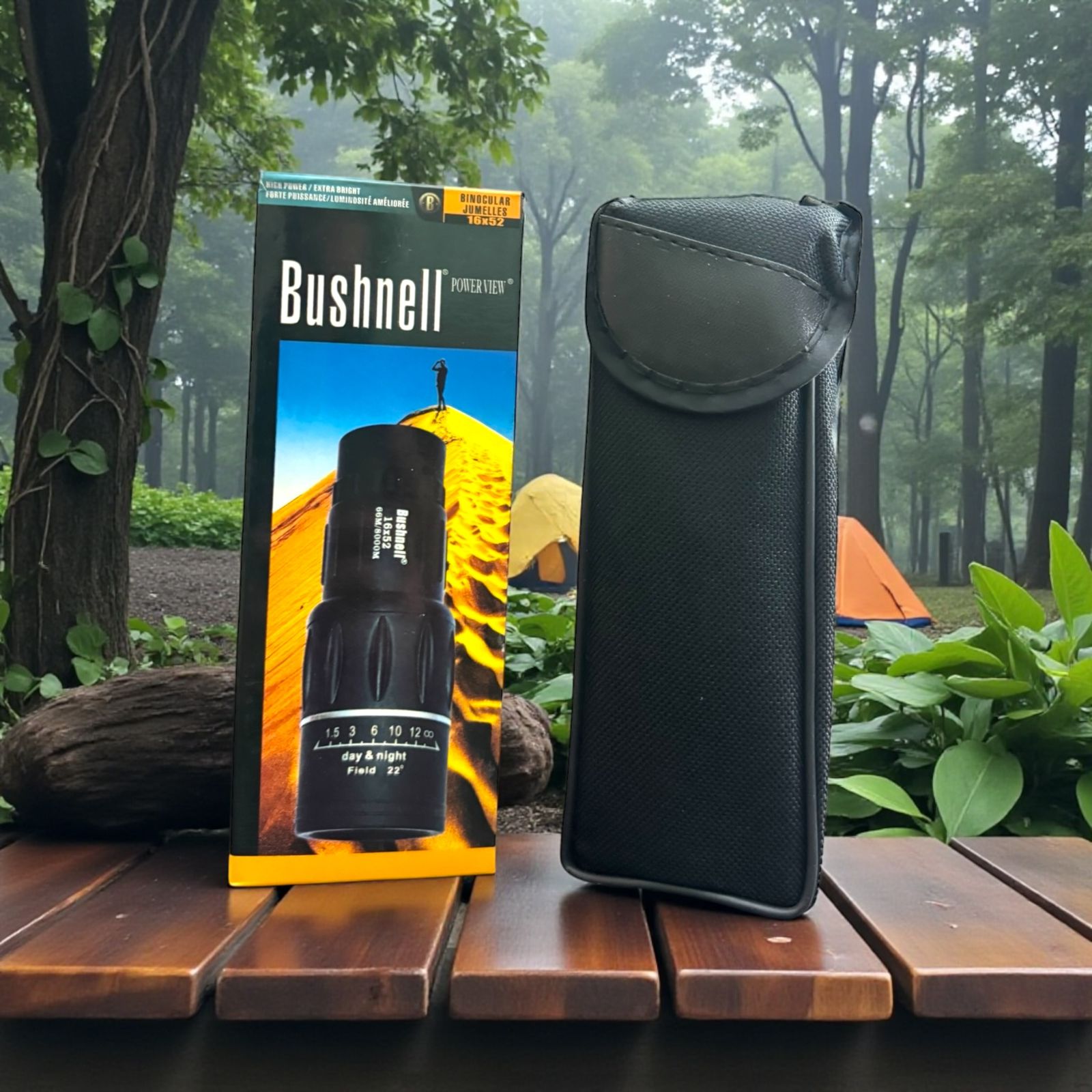 Bushnell 16x52 Monocular Telescope | High Power Day & Night Vision | Rugged Outdoor Scope