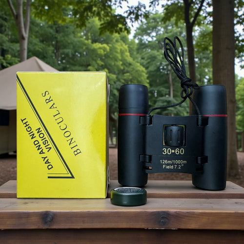 30×60 Day & Night Vision Binoculars – Compact High-Power Folding Telescope