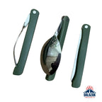 Foldable Camping Cutlery Set with Pouch – Stainless Steel Spoon, Fork & Knife for Outdoor & Travel