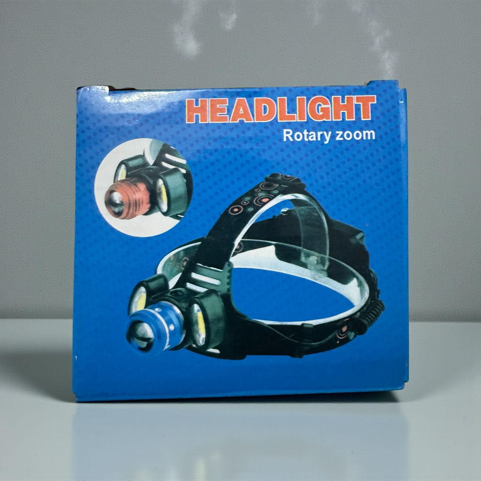 Rechargeable LED Headlamp with Rotary Zoom – Powerful Headlight for Camping & Hiking