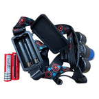 Rechargeable LED Headlamp with Rotary Zoom – Powerful Headlight for Camping & Hiking