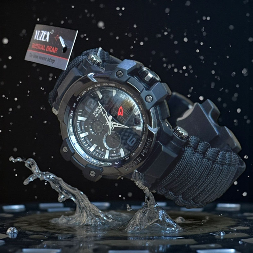 Multifunction Tactical G3 Paracord Survival Watch with Compass & Fire Starter- G