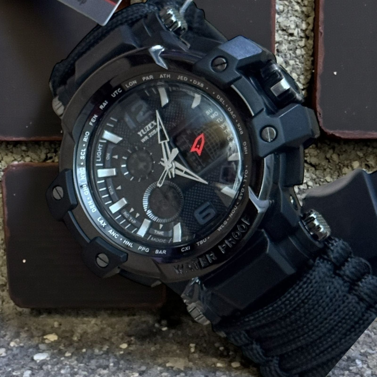 Multifunction Tactical G3 Paracord Survival Watch with Compass & Fire Starter- G