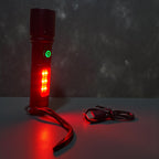 USB Rechargeable Tactical LED Flashlight with COB Side Light – Camping, Emergency & Outdoor Torch