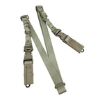 Tactical 2-Point Adjustable Rifle Sling with Bungee & Quick-Release Buckles