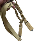 Tactical 2-Point Adjustable Rifle Sling with Bungee & Quick-Release Buckles