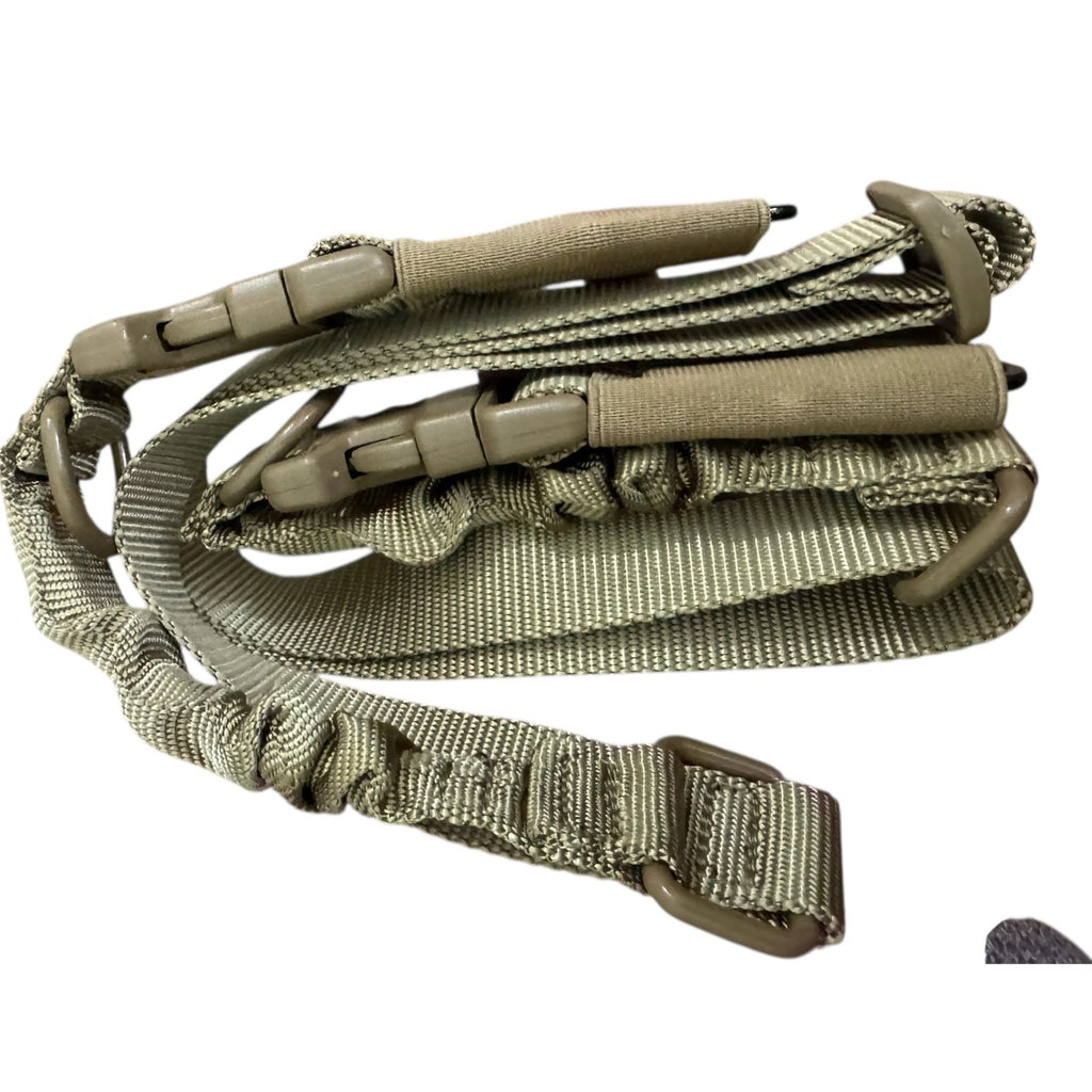 Tactical 2-Point Adjustable Rifle Sling with Bungee & Quick-Release Buckles