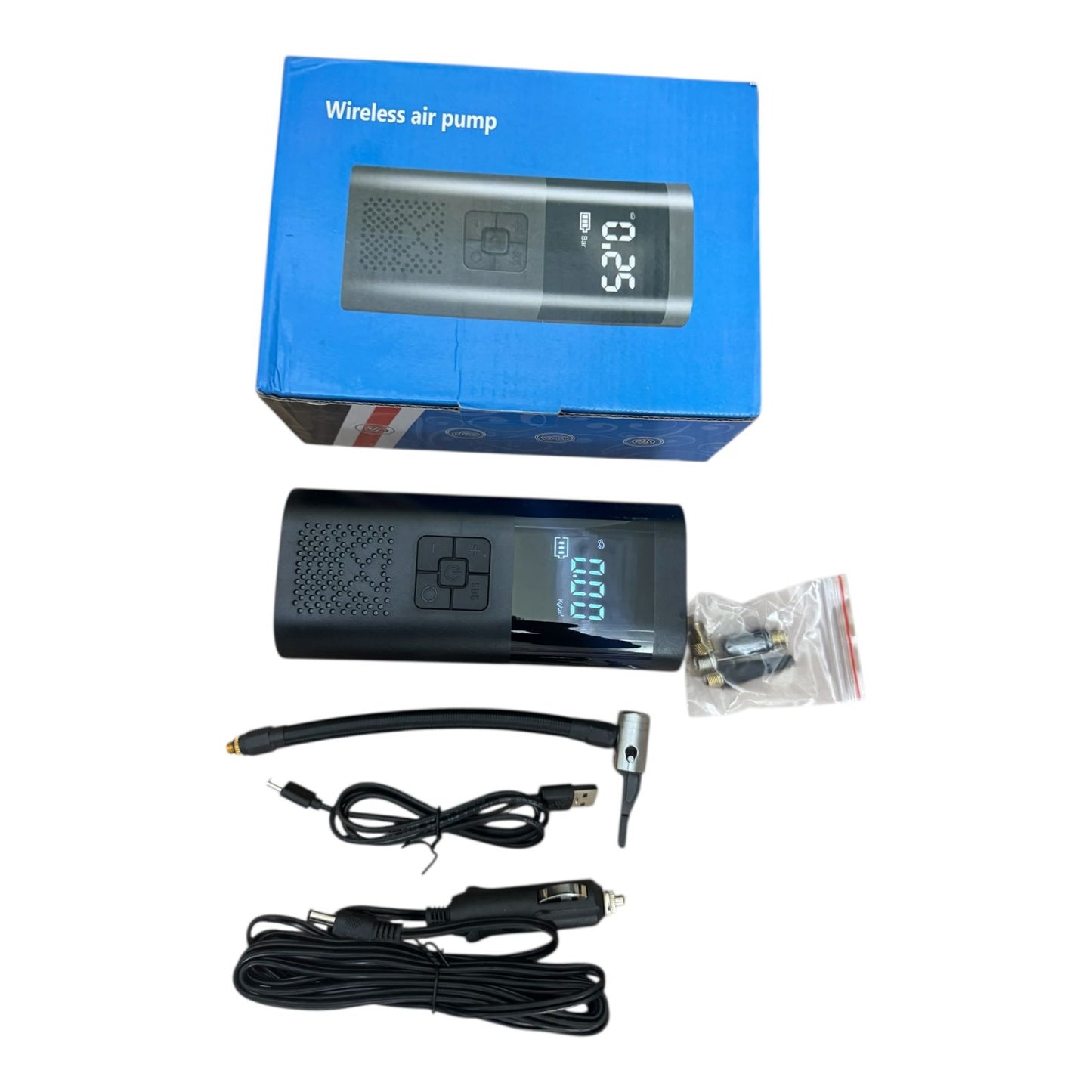 150 PSI Smart Wireless Air Pump – Portable Digital Tire Inflator with LED Light