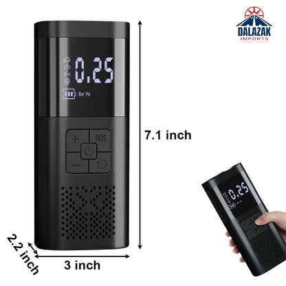 150 PSI Smart Wireless Air Pump – Portable Digital Tire Inflator with LED Light