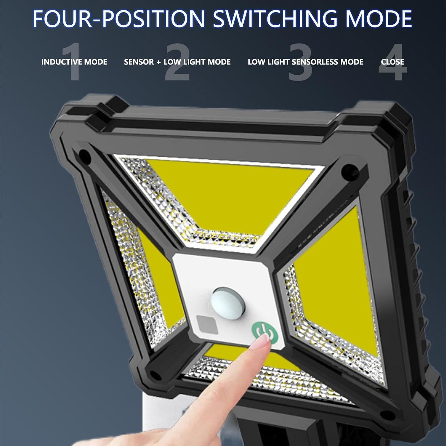 Solar Sensor Street Light with Motion Detection & Remote Control – Outdoor Waterproof LED Wall Lamp v-96