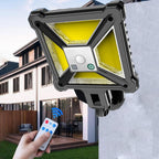 Solar Sensor Street Light with Motion Detection & Remote Control – Outdoor Waterproof LED Wall Lamp v-96