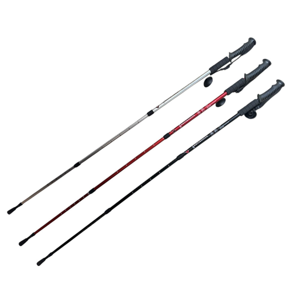 Adjustable Anti-Shock Trekking Poles (25”–52”) – Lightweight Hiking & Walking Sticks with Accessories