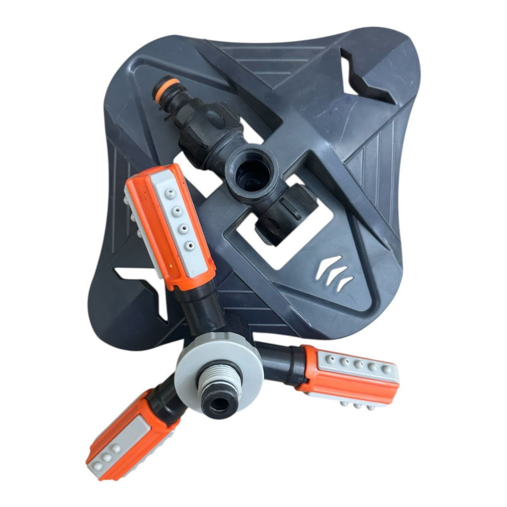 360° Rotating Lawn Sprinkler with Adjustable Nozzles – Automatic Garden Water Sprayer