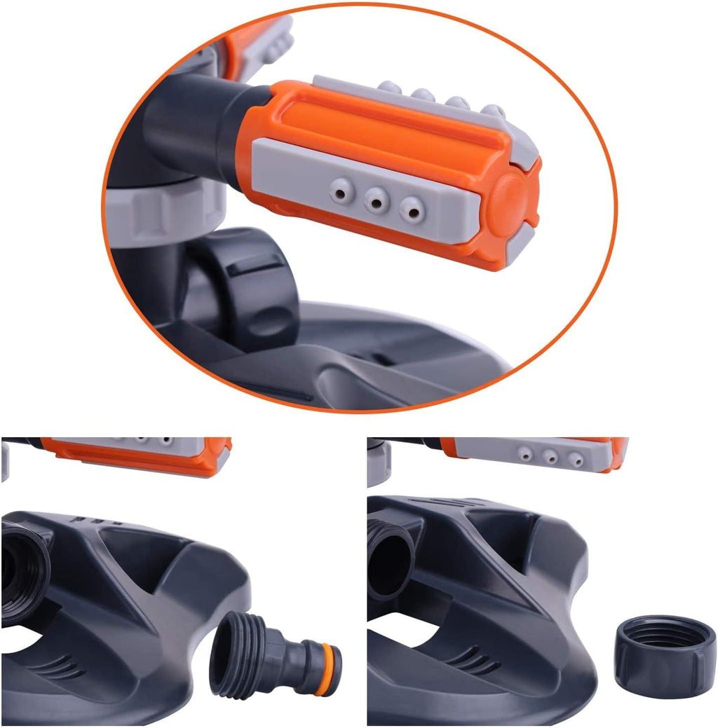 360° Rotating Lawn Sprinkler with Adjustable Nozzles – Automatic Garden Water Sprayer