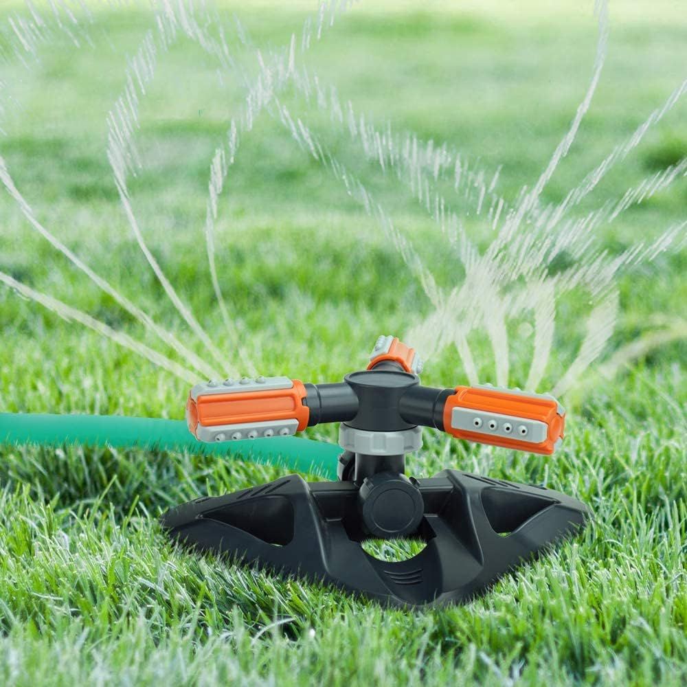 360° Rotating Lawn Sprinkler with Adjustable Nozzles – Automatic Garden Water Sprayer