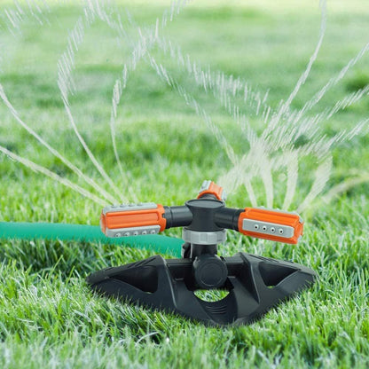 360° Rotating Lawn Sprinkler with Adjustable Nozzles – Automatic Garden Water Sprayer
