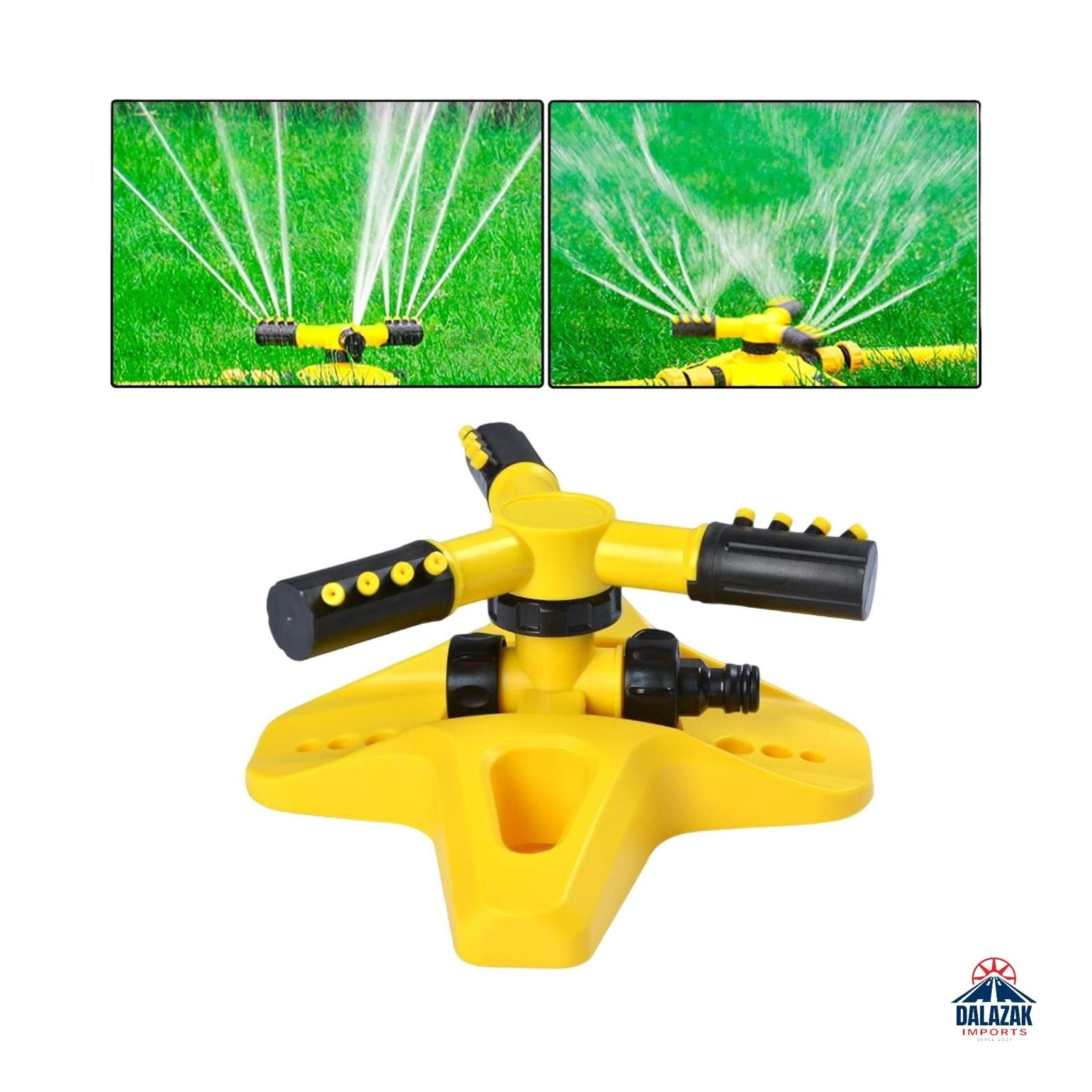 360° Rotating Garden Lawn Sprinkler | Adjustable Multi-Nozzle Water Sprayer for Lawn & Garden