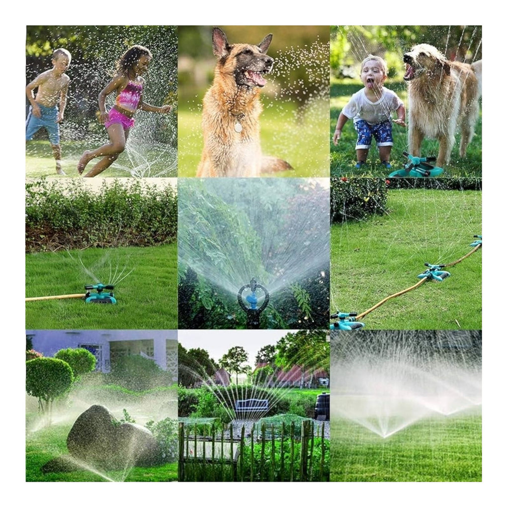 360° Rotating Garden Sprinkler | Adjustable Lawn Water Sprayer for Garden & Yard