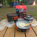 Camping Cooking Set Outdoor | Portable Lightweight Camping Cookware Set with Kettle, Pot & Frying Pan 512