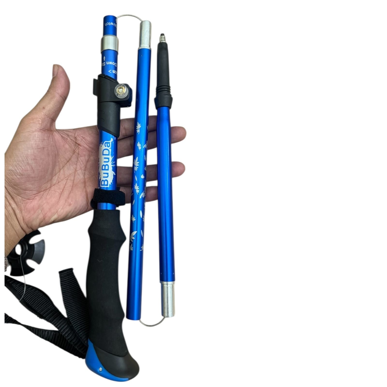 Adjustable Trekking Poles – Lightweight Foldable Hiking Walking Stick with Carry Bag