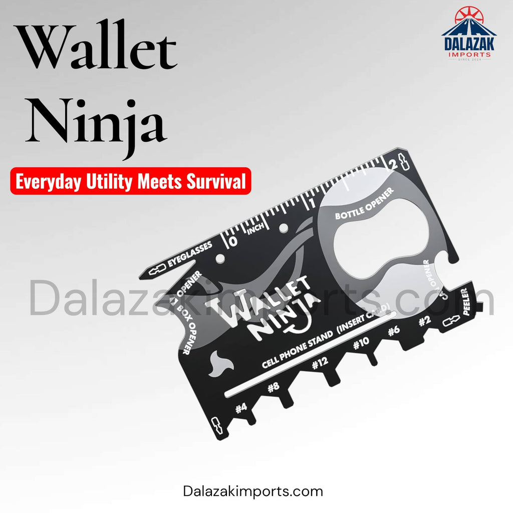 Wallet Ninja 18-in-1 Credit Card Multitool | Pocket Survival Tool