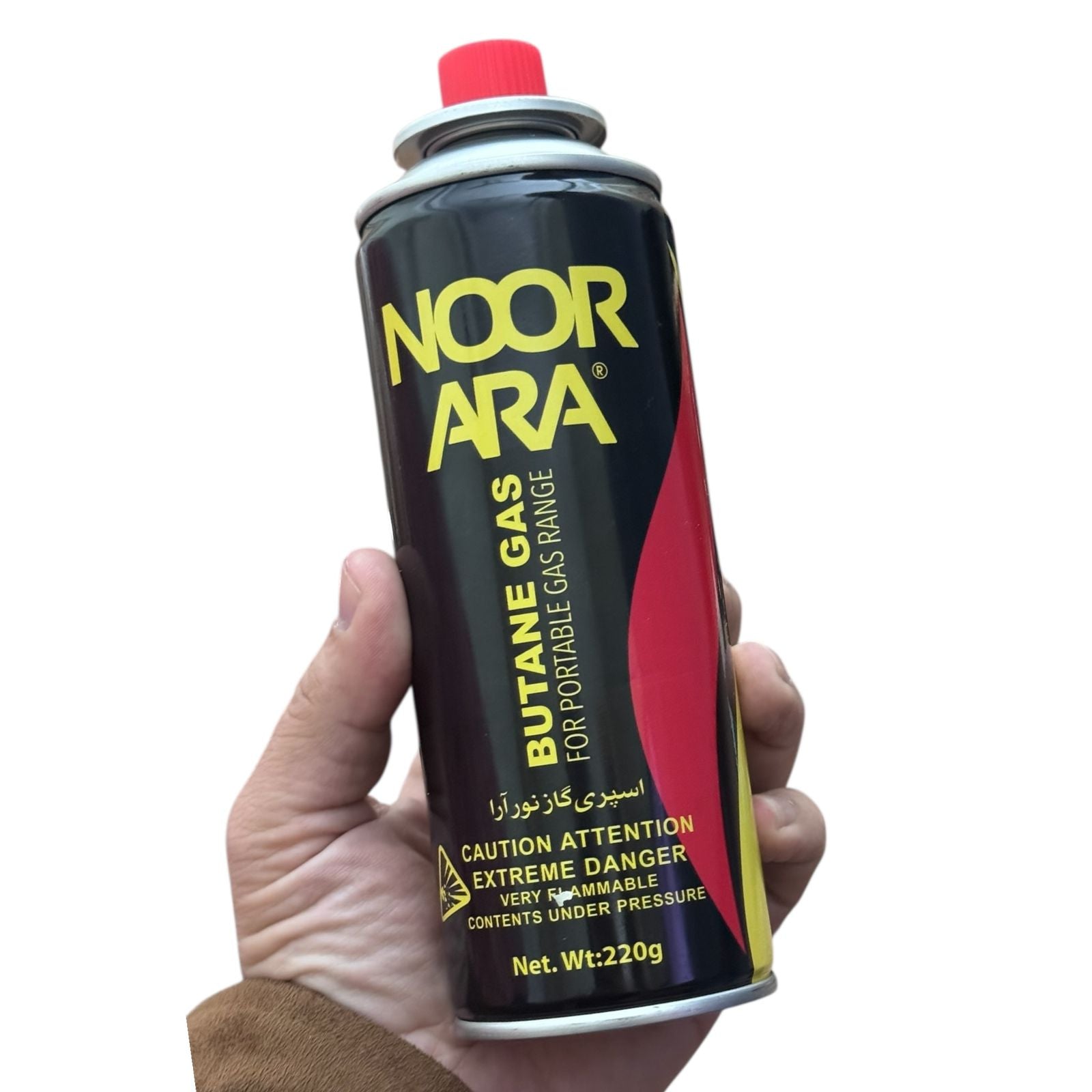 Noor Ara Butane Gas Canister 220g – Portable Fuel for Camping & Gas Stoves
