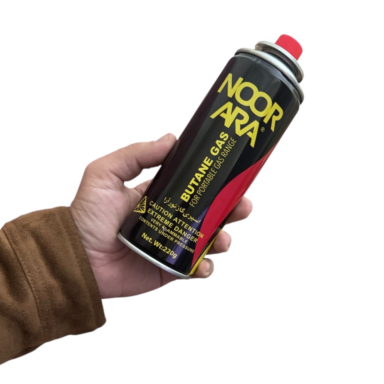 Noor Ara Butane Gas Canister 220g – Portable Fuel for Camping & Gas Stoves