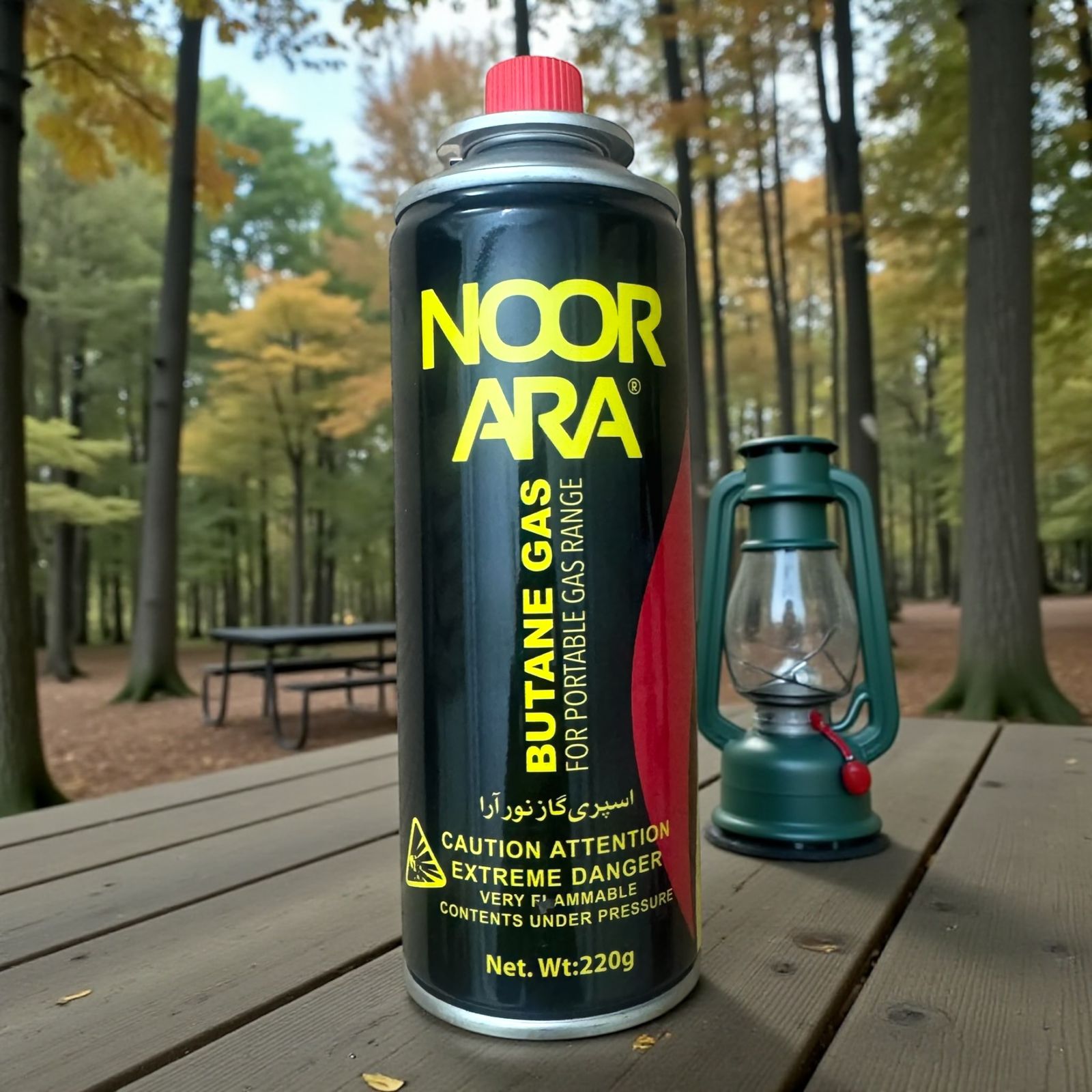 Noor Ara Butane Gas Canister 220g – Portable Fuel for Camping & Gas Stoves