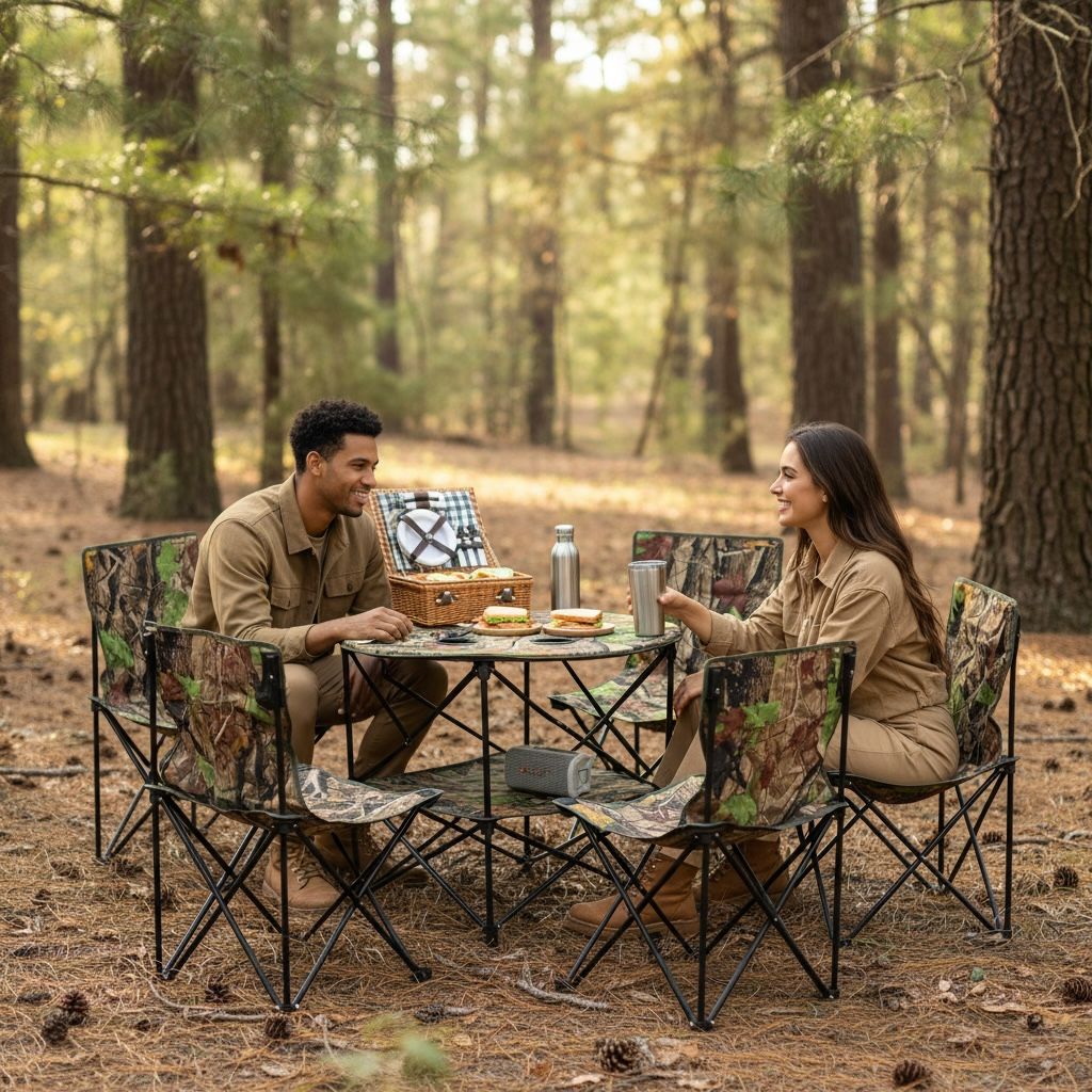 Portable Camouflage Folding Stool Set with Carry Bag – Lightweight Outdoor Camping & Fishing Seat