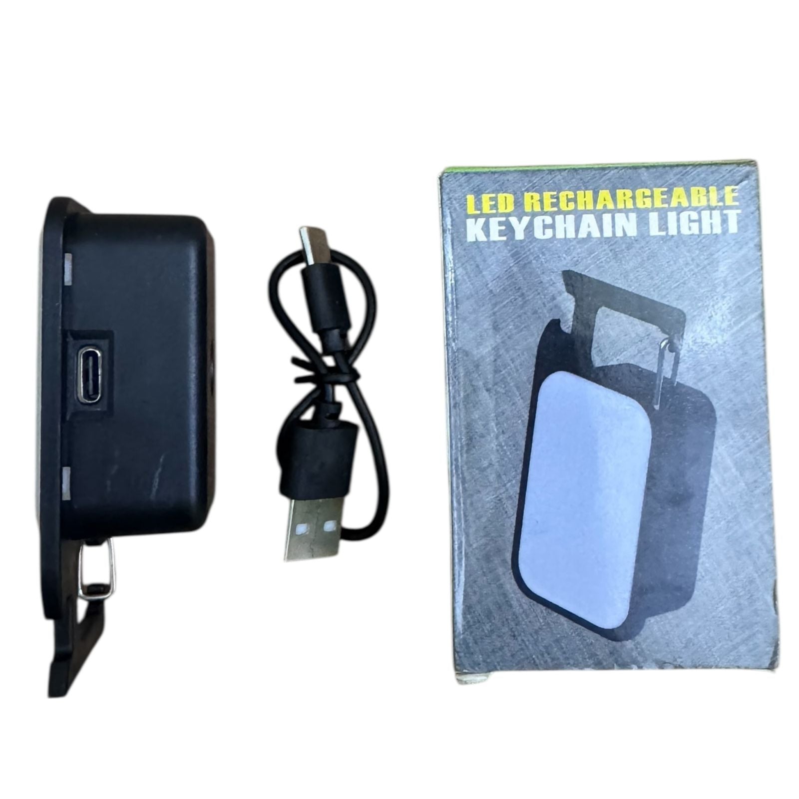 LED Rechargeable Keychain Light with Magnet & Carabiner