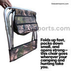 Portable Folding Camping Chair with Storage Pouch – Lightweight Outdoor Hunting & Fishing Chair