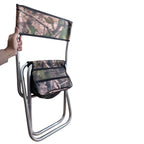 Portable Folding Camping Chair with Storage Pouch – Lightweight Outdoor Hunting & Fishing Chair