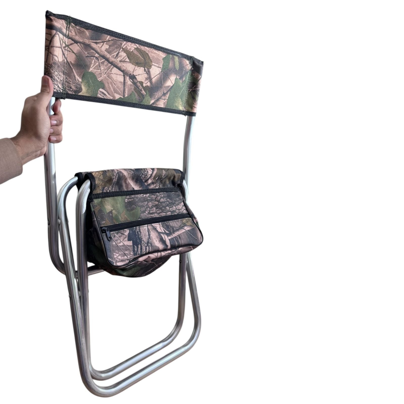 Portable Folding Camping Chair with Storage Pouch – Lightweight Outdoor Hunting & Fishing Chair