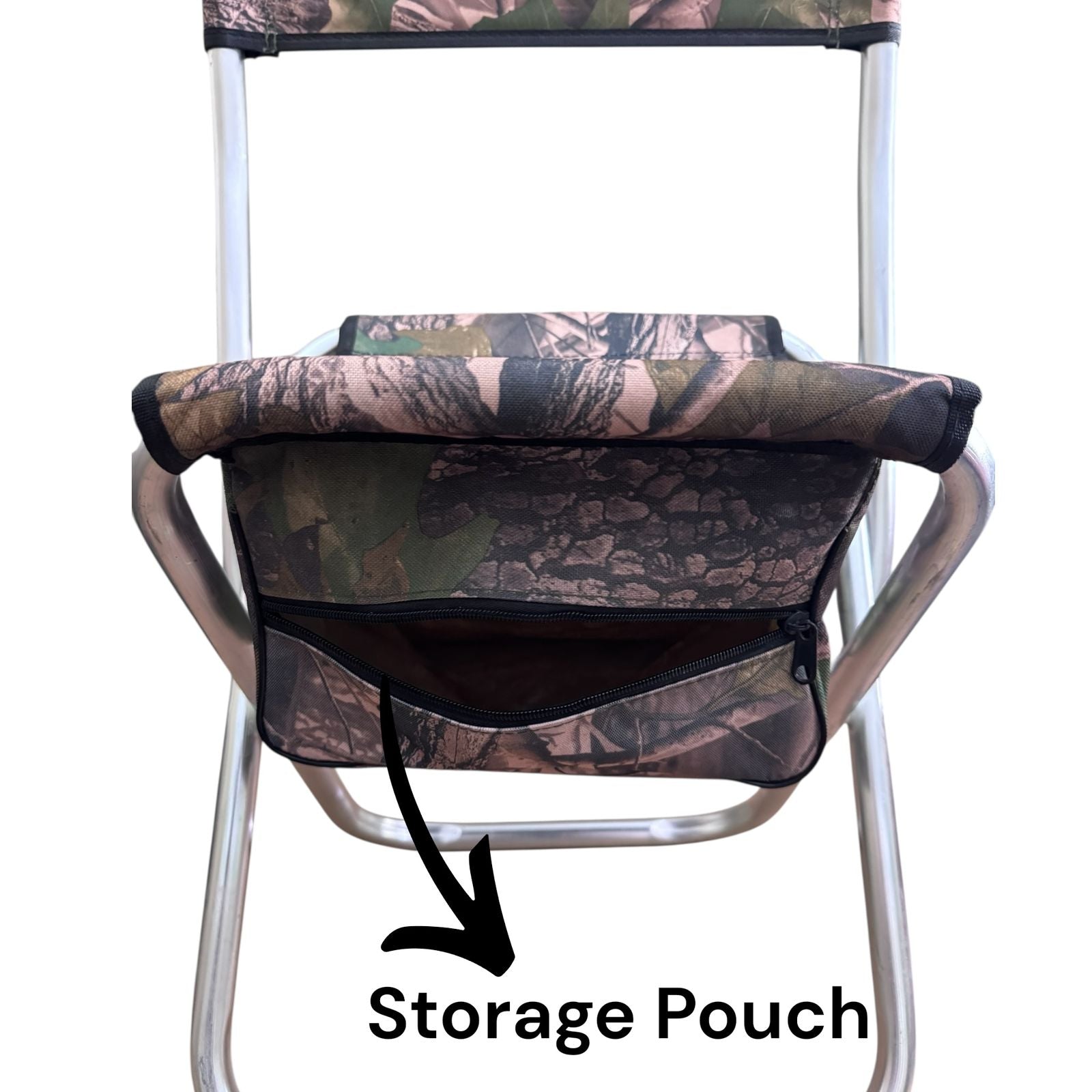 Portable Folding Camping Chair with Storage Pouch – Lightweight Outdoor Hunting & Fishing Chair