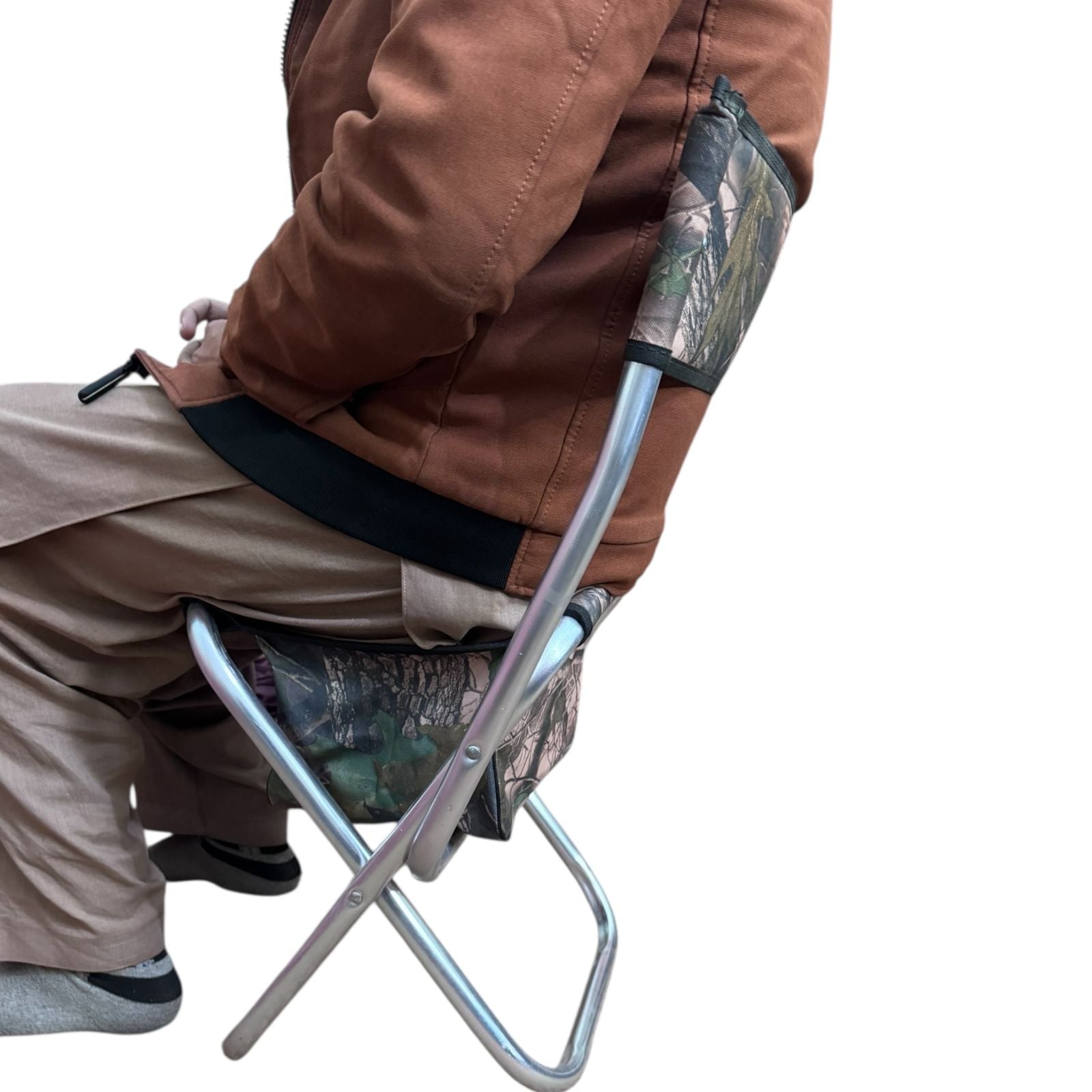 Portable Folding Camping Chair with Storage Pouch – Lightweight Outdoor Hunting & Fishing Chair