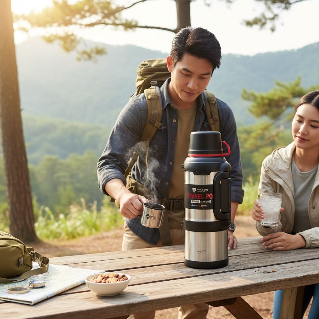 D KADI 4.0L Stainless Steel Travel Pot – Large Capacity Insulated Thermos