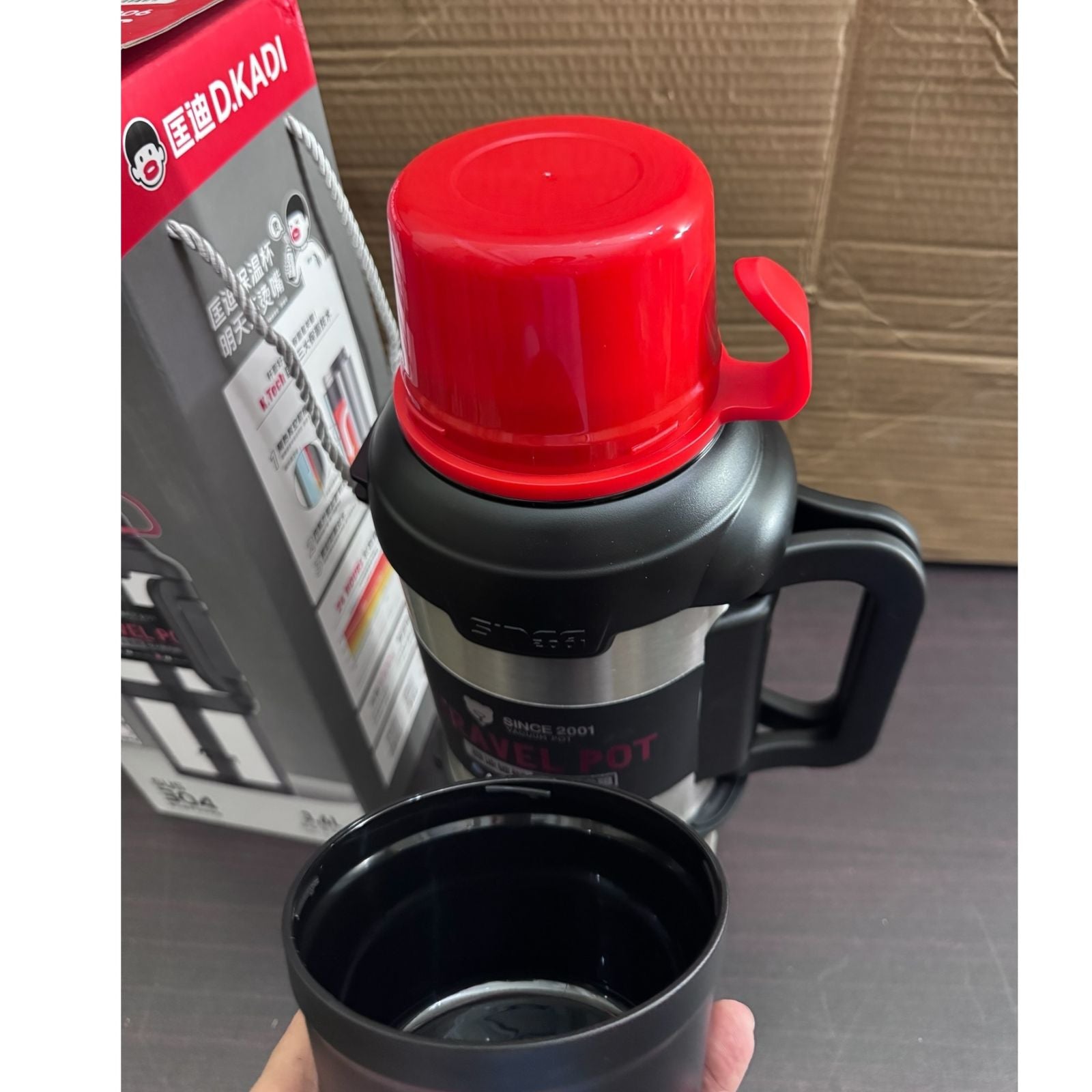 D KADI 4.0L Stainless Steel Travel Pot – Large Capacity Insulated Thermos