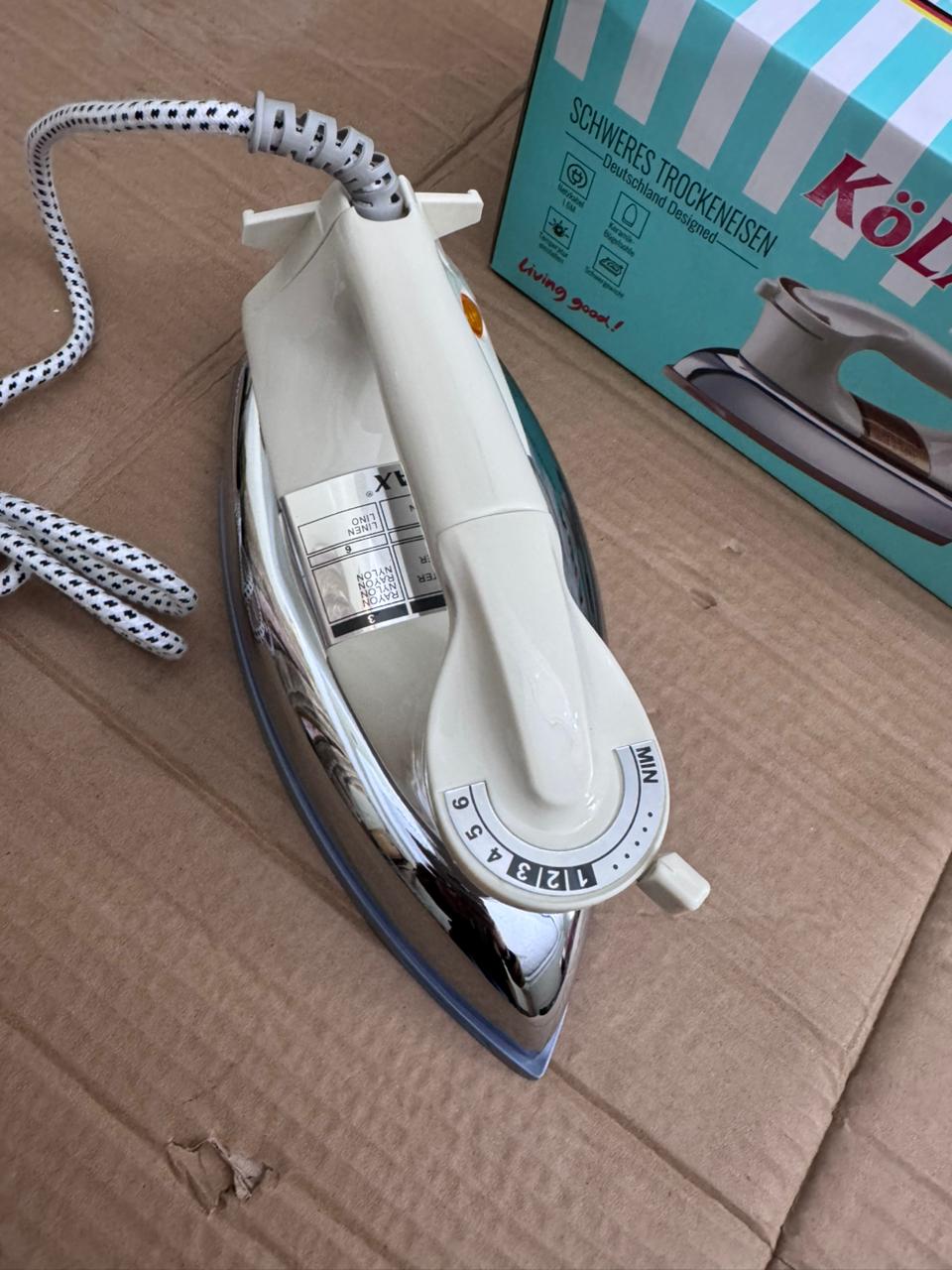 KOLAX Heavy Dry Iron 1200W | Ceramic Soleplate Iron in Pakistan (Germany Designed)