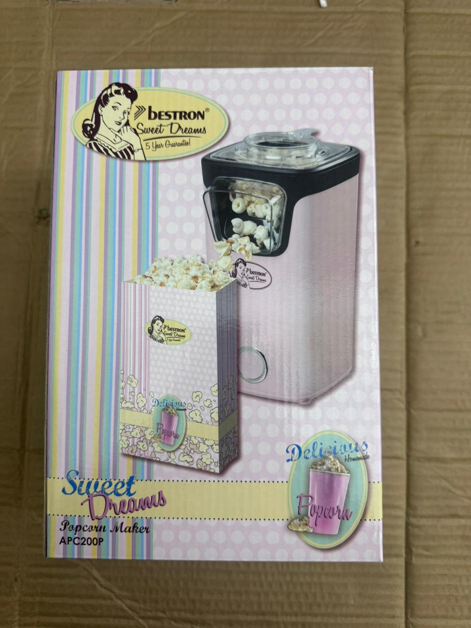 Bestron Sweet Dreams Popcorn Maker APC200P | Oil-Free Popcorn Machine in Pakistan