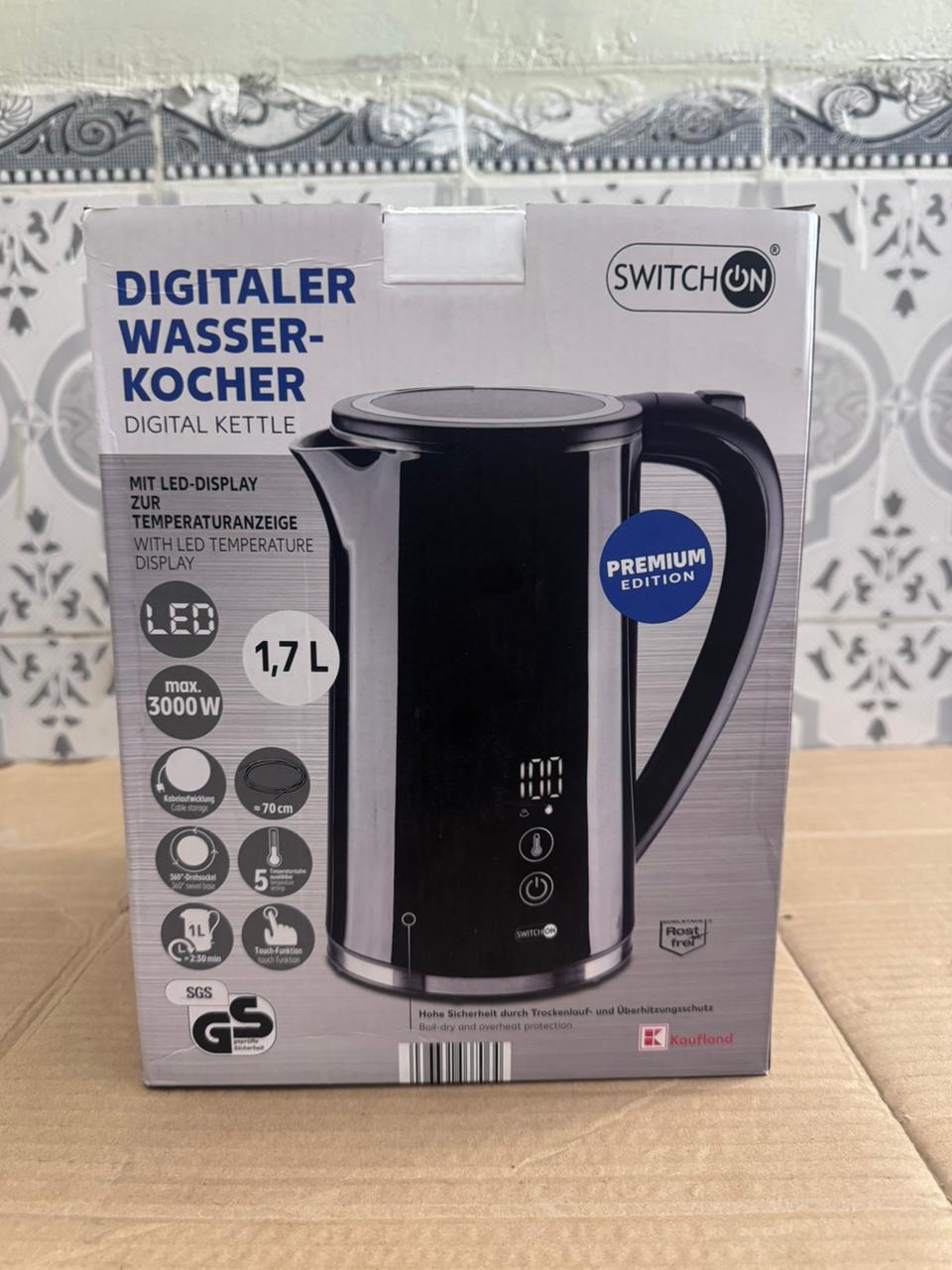 Digital Electric Water Kettle 1.7L with LED Temperature Display