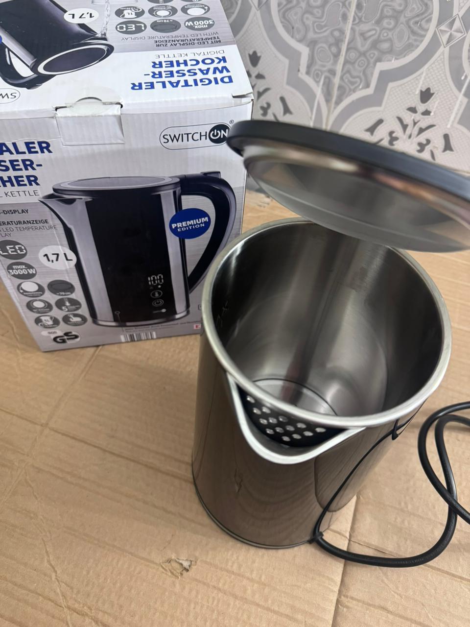 Digital Electric Water Kettle 1.7L with LED Temperature Display