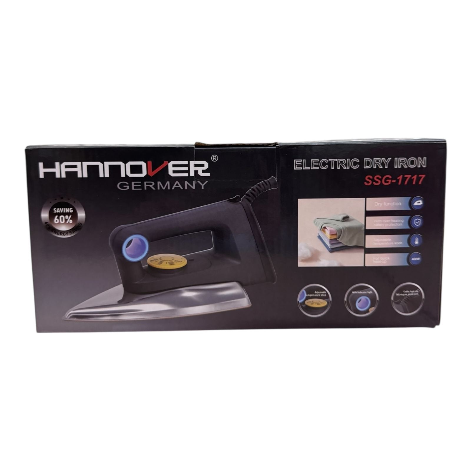 Hannover Germany Lot Imported  Electric Dry Iron SSG-1717 | Energy Saving Iron in Pakistan