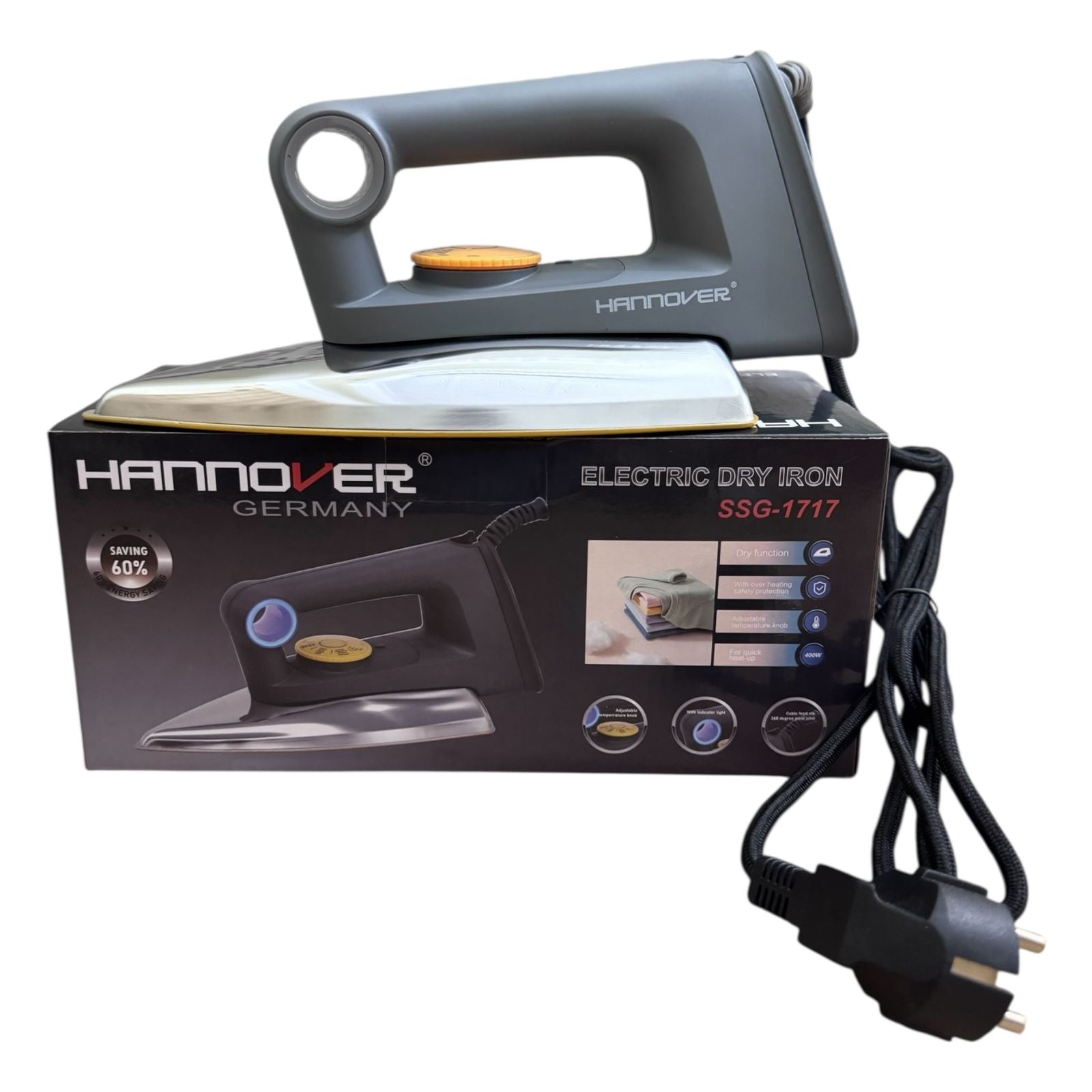 Hannover Germany Lot Imported  Electric Dry Iron SSG-1717 | Energy Saving Iron in Pakistan