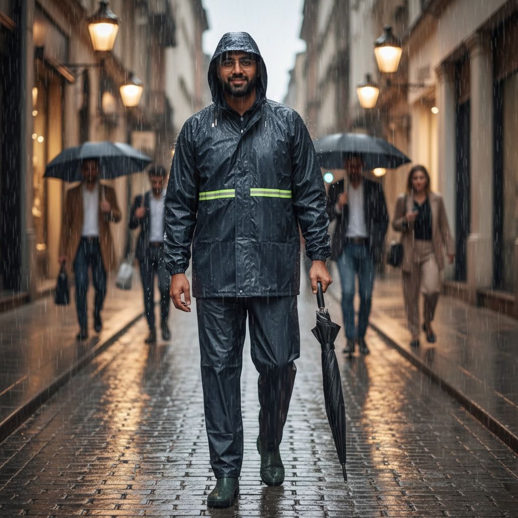 Heavy Duty Waterproof Raincoat Suit for Men – Jacket & Pants Set